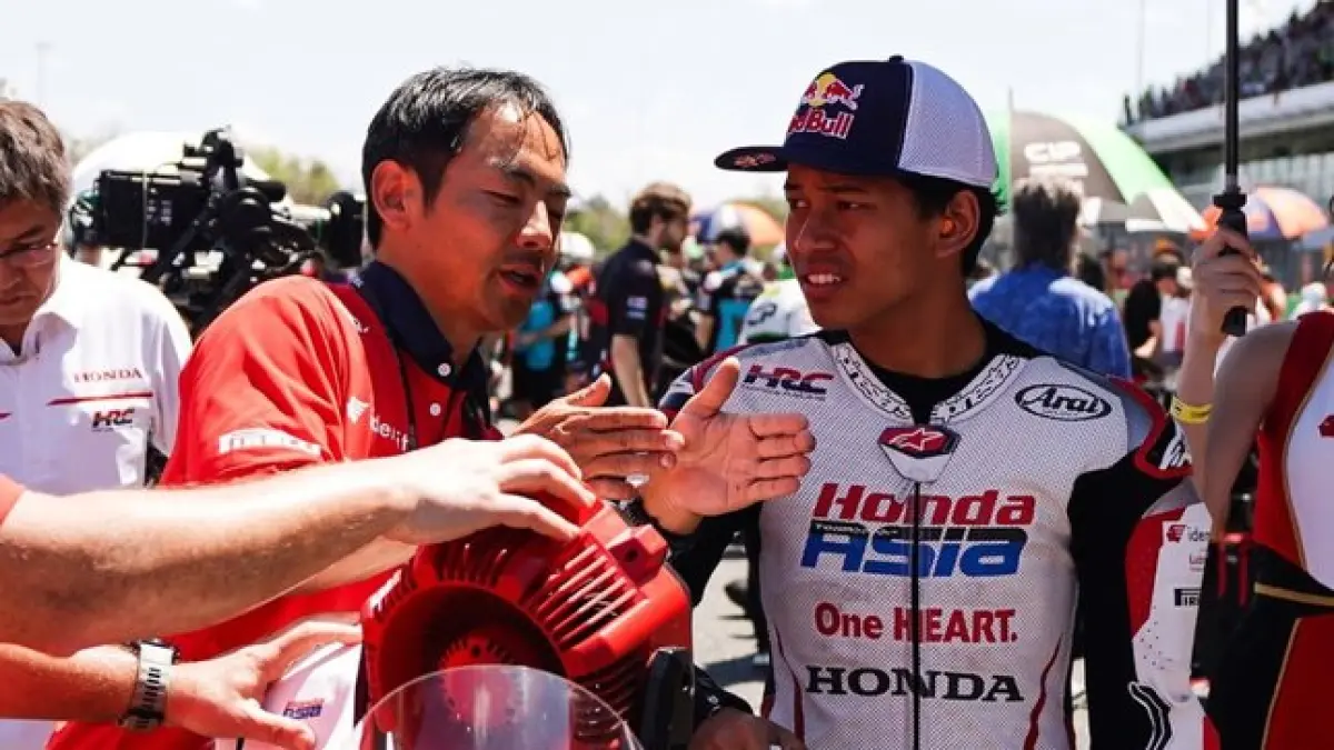 Aksi Comeback Veda Ega Pratama di Moto3 Spanyol 2026 Banjir Pujian dari Manajer Honda Team Asia (Honda Team Asia)