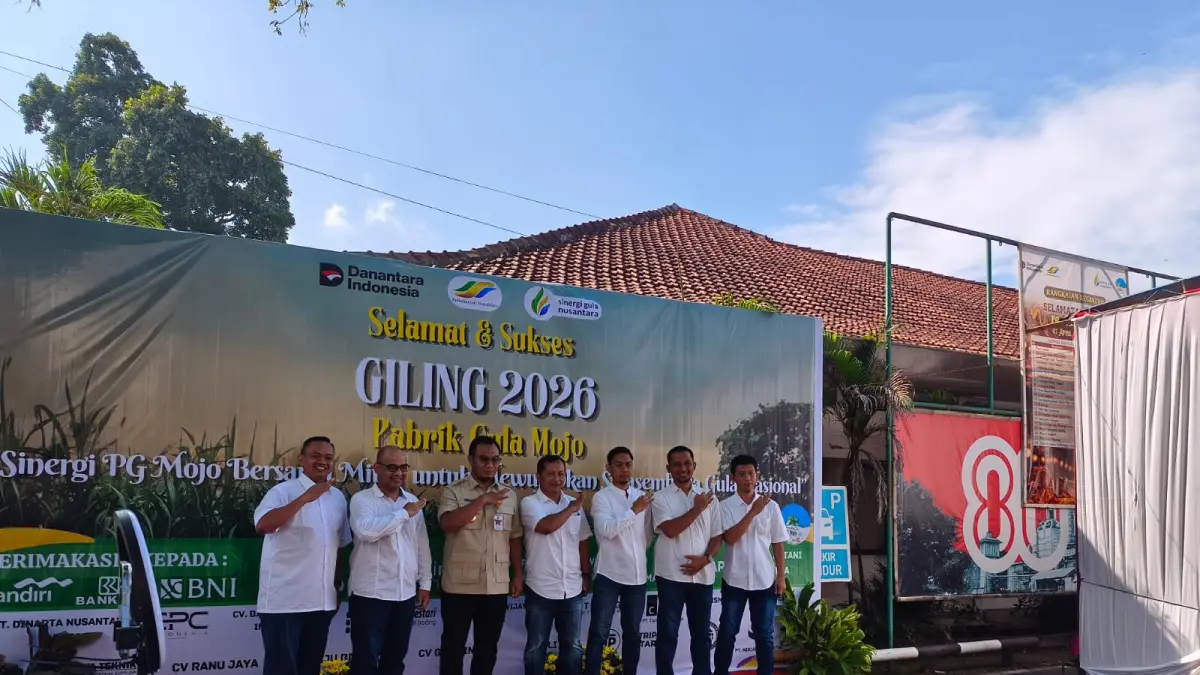 Pabrik Gula (PG) Mojo, Sragen menggelar Selamatan Giling Perdana 2026, Rabu (29/4/2026). (Ahmad Khairudin/Radar Solo)