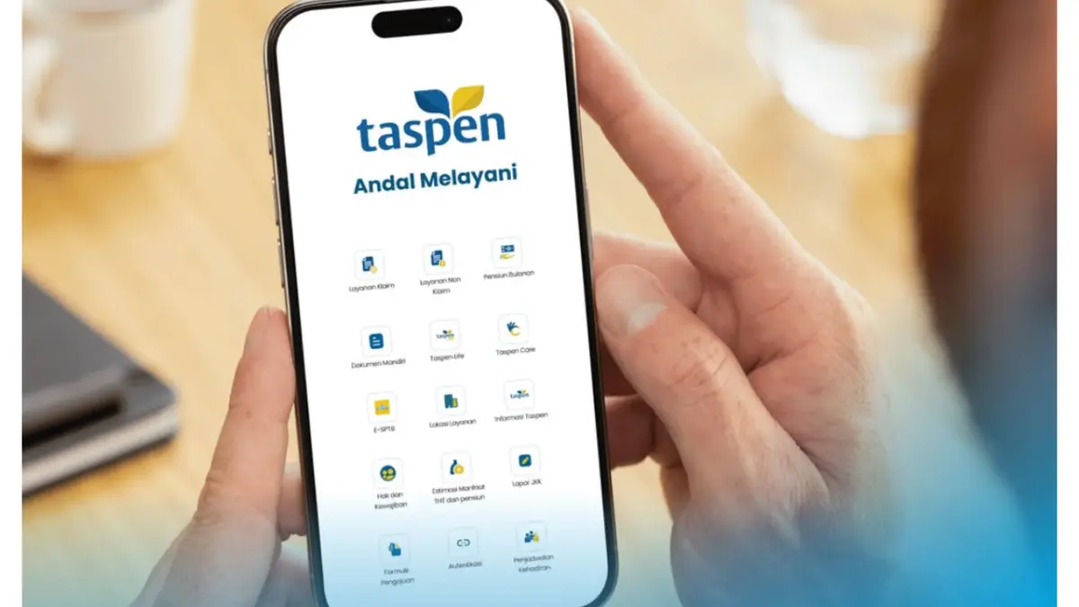 Proses autentifikasi Taspen untuk pencairan gaji pensiunan PNS bisa dilakukan mandiri lewat HP. (Instagram Taspen)