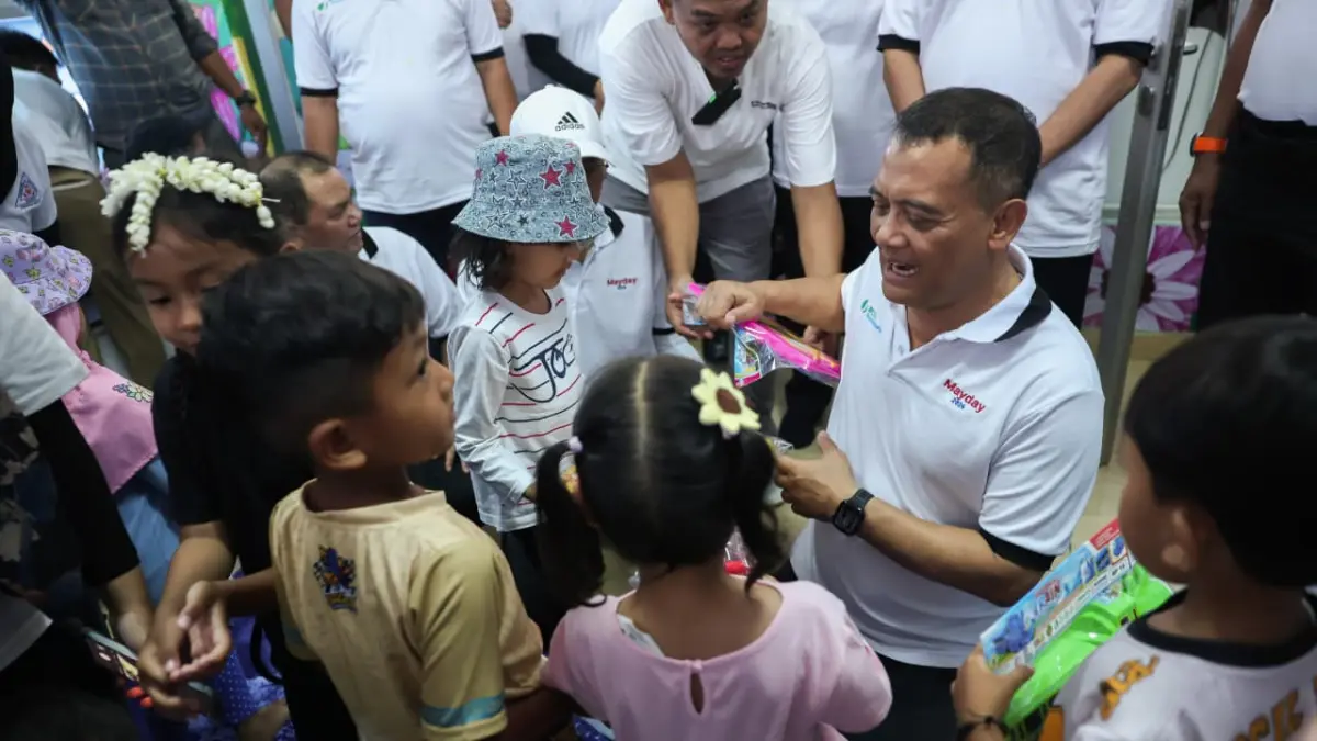 Gubernur Jawa Tengah Ahmad Luthfi meresmikan tempat penitipan dan pengasuhan anak (Daycare) Tripartit Berdikari yang berlokasi di kawasan Rusunawa Gedanganak, Ungaran, Kabupaten Semarang, Jumat (1/5/2026). (PEMPROV JATENG)