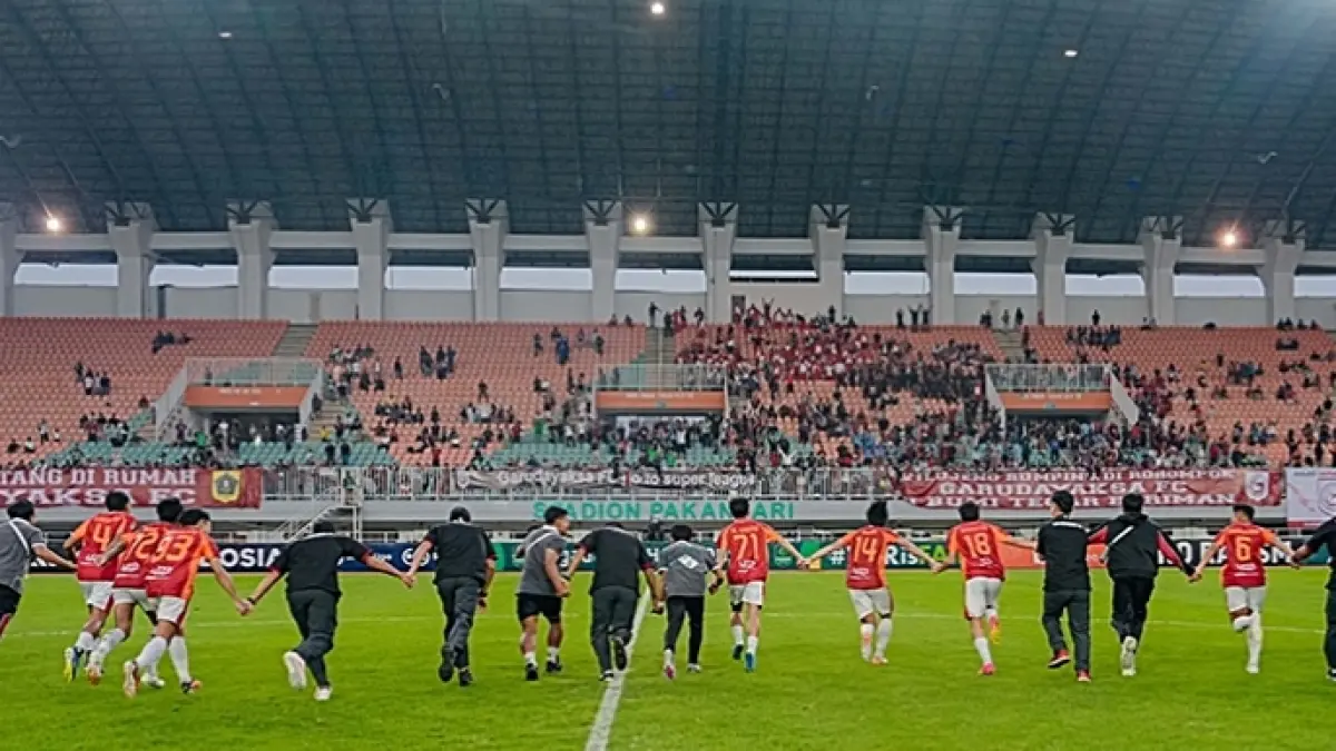 Pemain Garudayaksa merayakan kemenangannya di Pegadaian Championship 2025/2026. (INSTAGRAM GARUDAYAKSA FC) 