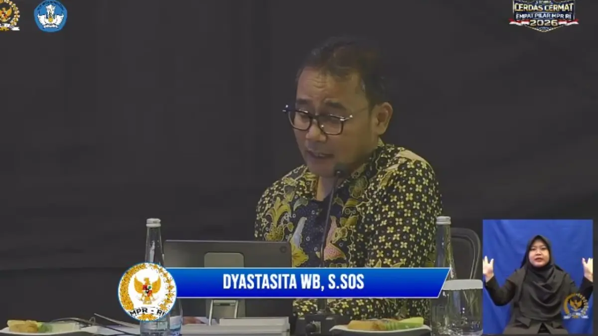 Dyastasita WB, juri Lomba Cerdas Cermat Empat Pilar MPR RI 2026.
