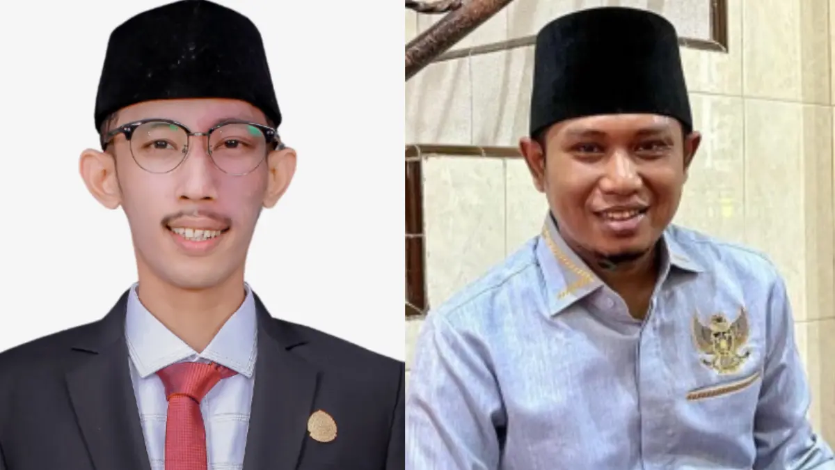 Ahmad Syahri As Siddiqi (kiri) dan sang ayah Achmad Fadil Muzakki Syah alias Lora Fadil.