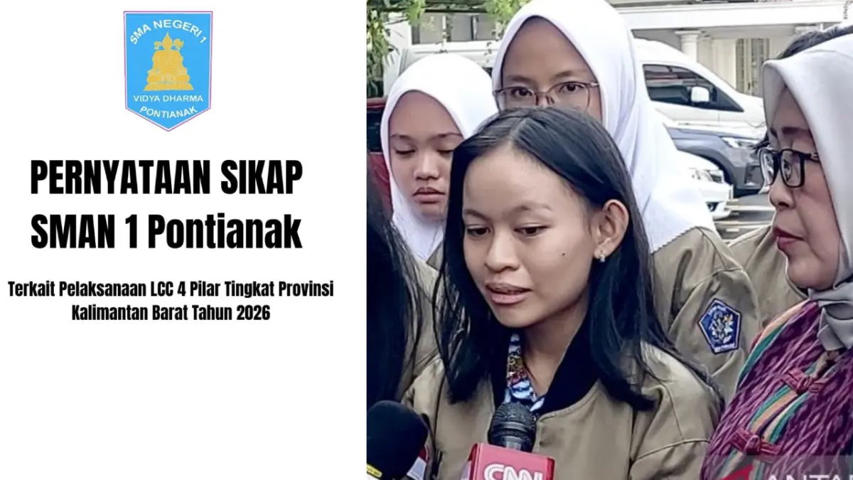 SMAN 1 Pontianak membuat pernyataan resmi mundur dari final ulang LCC Empat Pilar MPR RI di Kalbar.