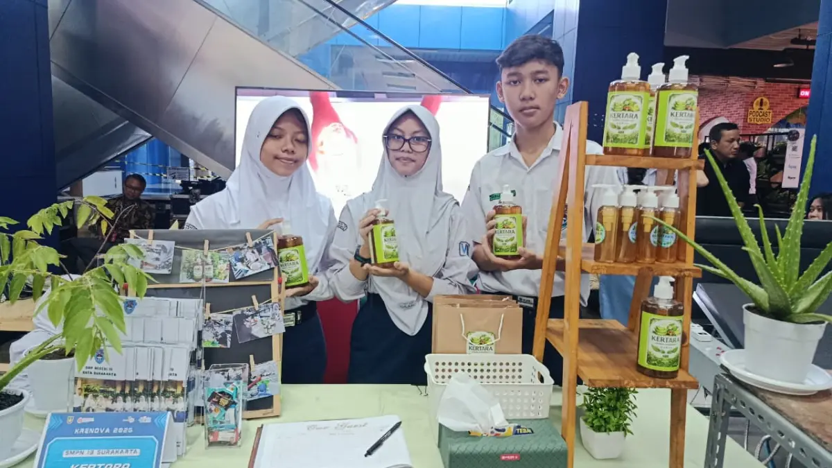 Kertara, sabun cuci tangan dari bahan alami yang diprosuksi siswa SMPN 13 Solo. (Dok. Pribadi)