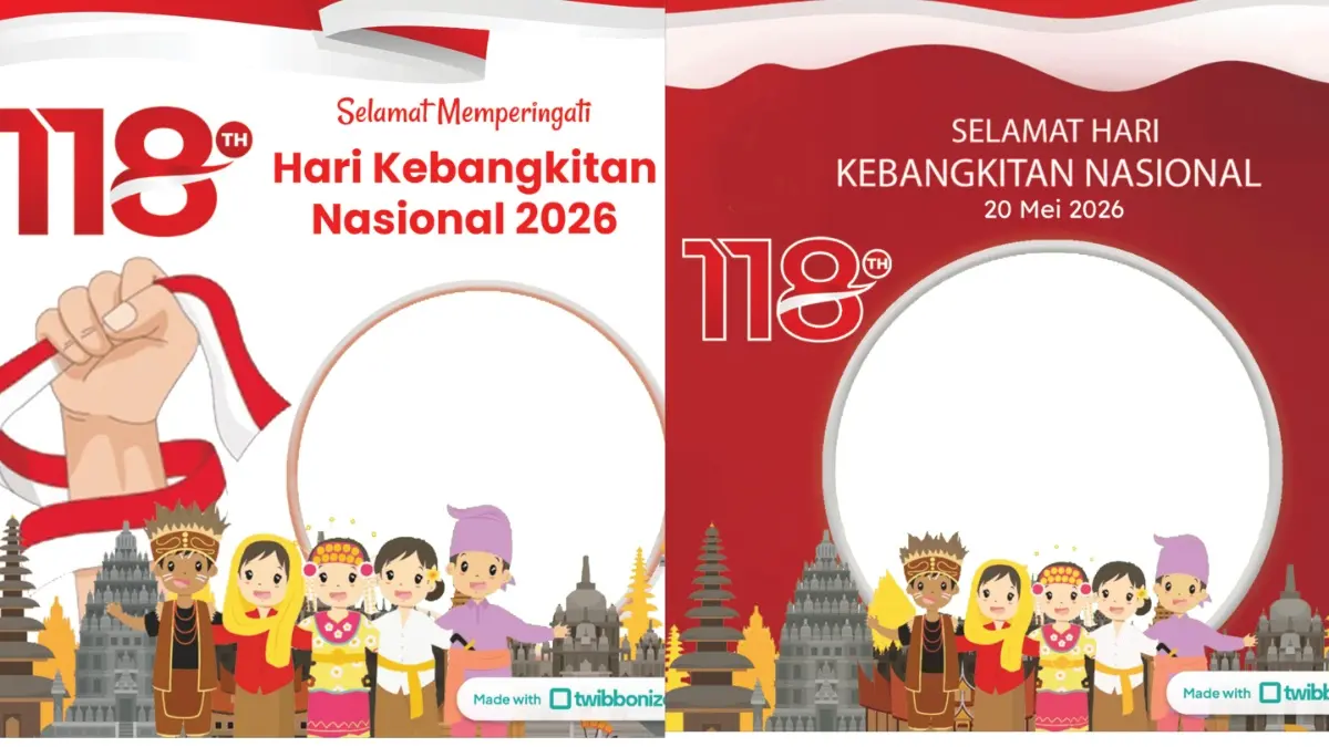 15 Link Download Twibbon Hari Kebangkitan Nasional 2026 Terbaru & Gratis, Lengkap dengan Cara Pasang Twibbon Harkitnas 2026 (Twibbonize.com)