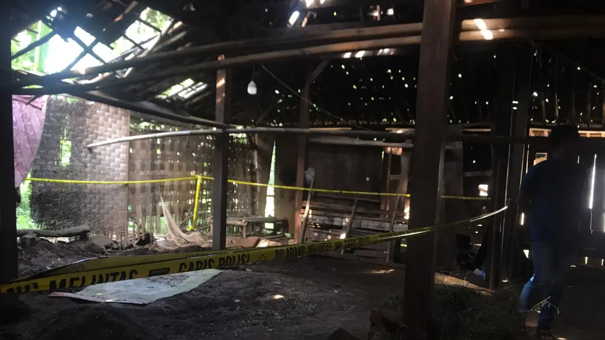 Lokasi mengubur mayat Pariman di dapur rumahnya di Dukuh Pereng RT 05 RW 01, Desa Pakel, Kecamatan Andong, Kabupaten Boyolali. (ABDUL KHOFID/RADAR SOLO)