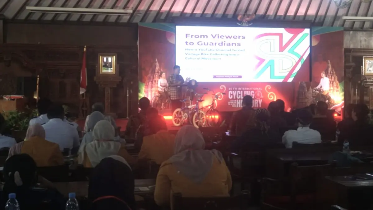 Penyelenggaraan International Cycling History Conference (ICHC) ke-35 di Pendapa Pemkab Klaten, Senin (18/5/2026). (Angga Purenda/Radar Solo)