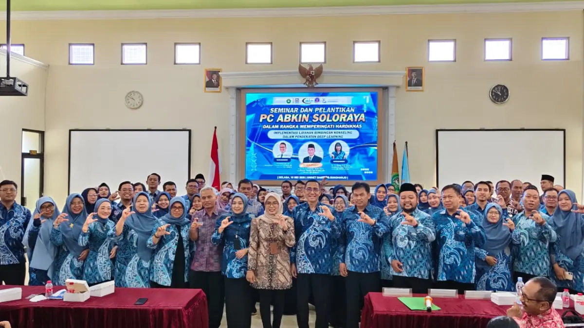 Seminar dan pelantikan Pengurus Cabang ABKIN Solo Raya di Univest Bantara Sukoharjo, Selasa (19/5). (ALFIDA NURCHOLISAH/RADAR SOLO)