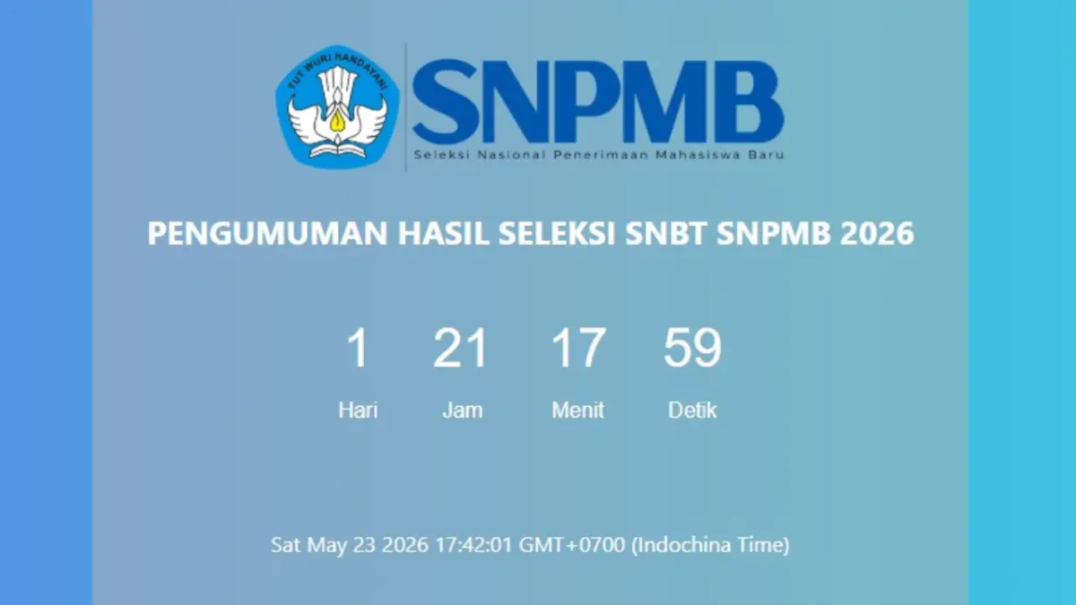  Hasil Seleksi Nasional Berdasarkan Tes (SNBT) 2026 diumumkan dua hari lagi. 