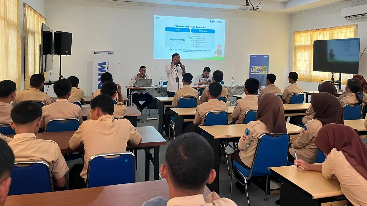 Program PNM Mengajar mengusung tajuk “Berkelana: Belajar Kewirausahaan, Literasi Kesehatan & Dampak Keberlanjutan”.&nbsp;