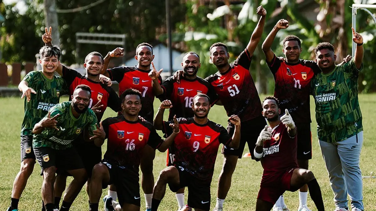 Skuad Persipani Paniai yang akan terjun di ajang Liga 4 Nasional. (TIM MEDIA PERSIPANI)