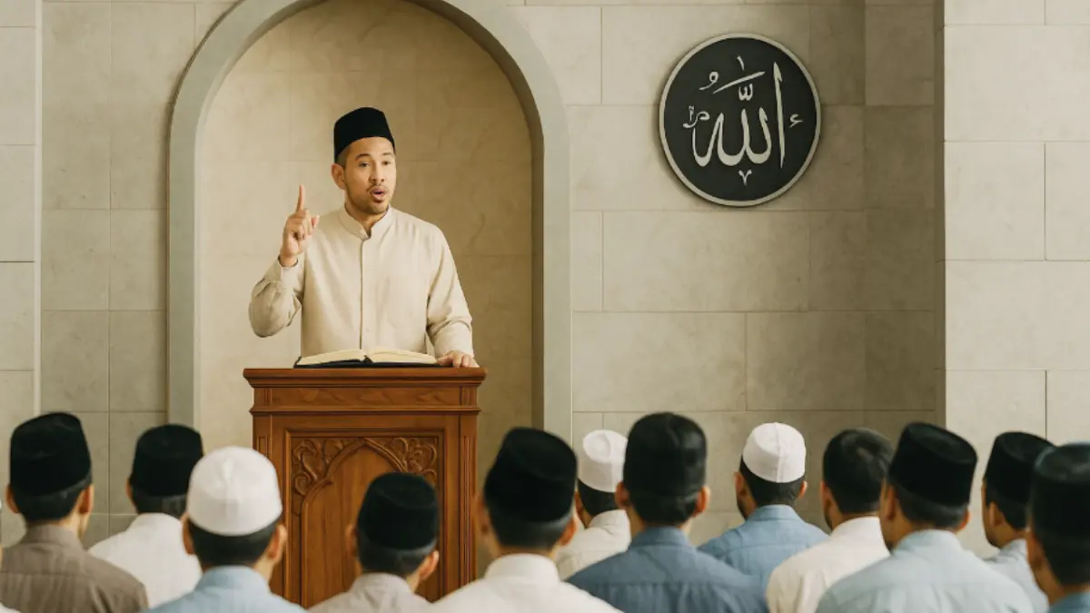 Ilustrasi khutbah Salat Id. (JawaPos.com)