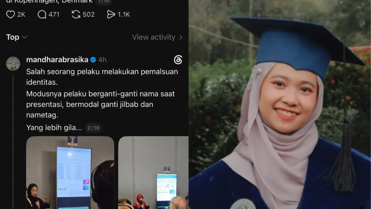 Modus Prihantini yang Diduga Lakukan Riset Palsu di ISPPD 2026 Denmark, Gonta-Ganti Nama dan Jilbab
 (X @ardisatriawan)