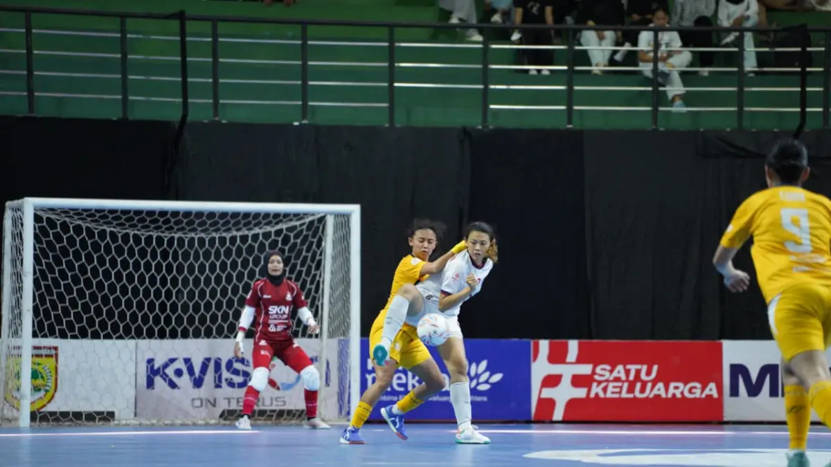 Pertandingan NAM ABP Women melawan Kebumen United Angels di GOR Bung Karno Sukoharjo, Senin (25/5/2026). (DOK.AFI)