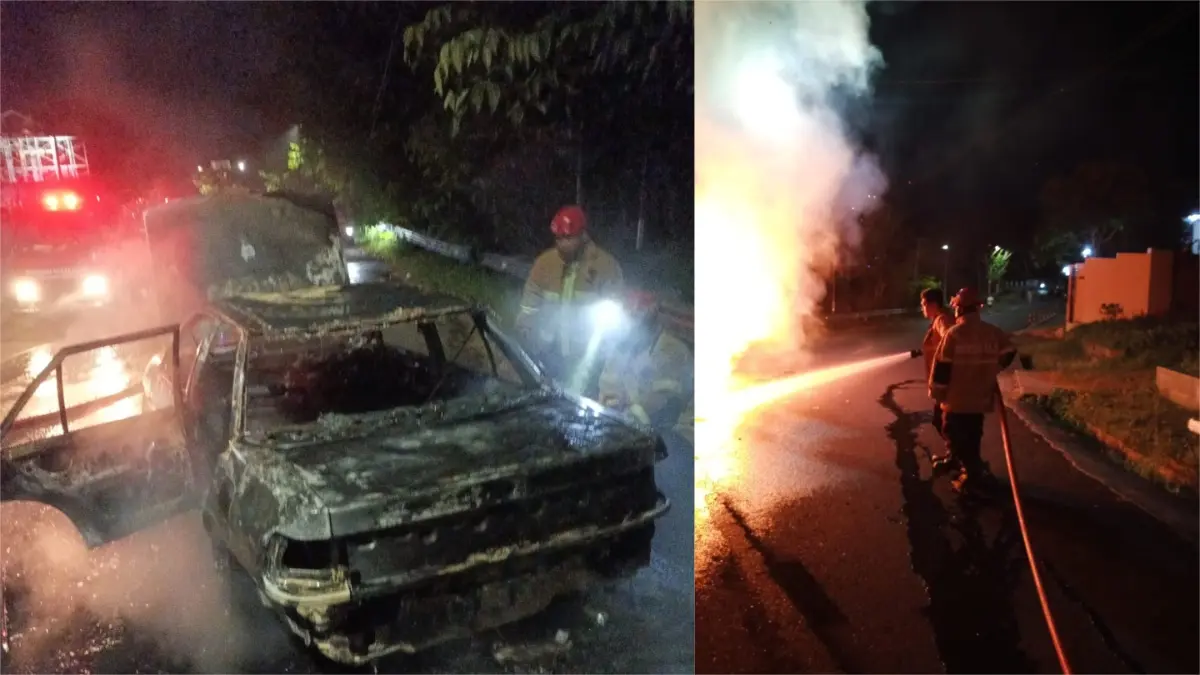 Detik-detik Mobil Terbakar Hebat di Komplek B-Hills Boyolali, Bermula Keluar Asap dari Dashboard. (ISTIMEWA)