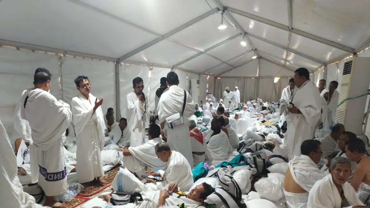 Jemaah haji saat di Armuzna. (ISTIMEWA)