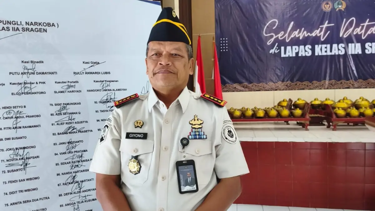 Kepala Lapas Kelas IIA Sragen Giyono. (Ahmad Khairudin/Radar Solo)