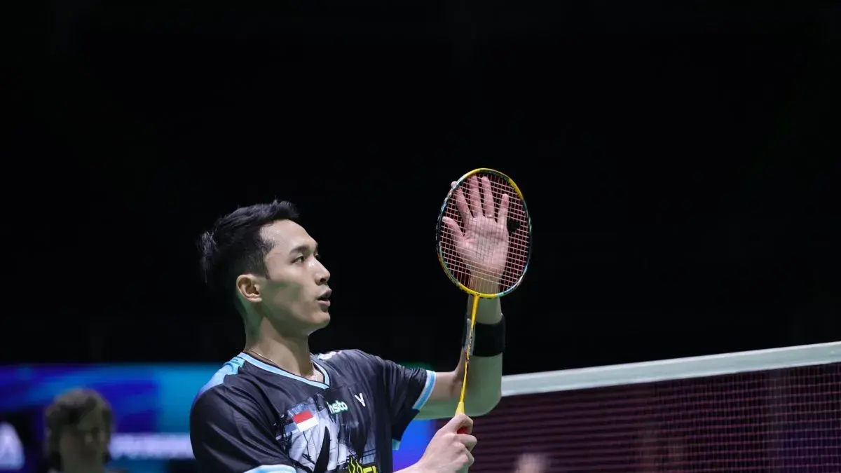 Pebulu tangkis tunggal putra Indonesia, Jonatan Christie, saat bertanding melawan Magnus Johannesen (Denmark) di babak 32 besar Malaysia Masters 2026 di Kuala Lumpur, Malaysia, Rabu (20/5/2026). (PBSI)