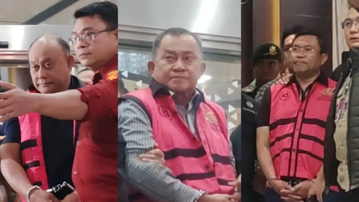 Eks Kepala BGN Dadan Hindayana, serta eks Wakil Kepala BGN Lodewyk Pusung dan Gizi Sony Sonjaya jadi tersangka kasus dugaan korupsi tata kelola program MBG. (ANTARA/Nadia Putri Rahmani)