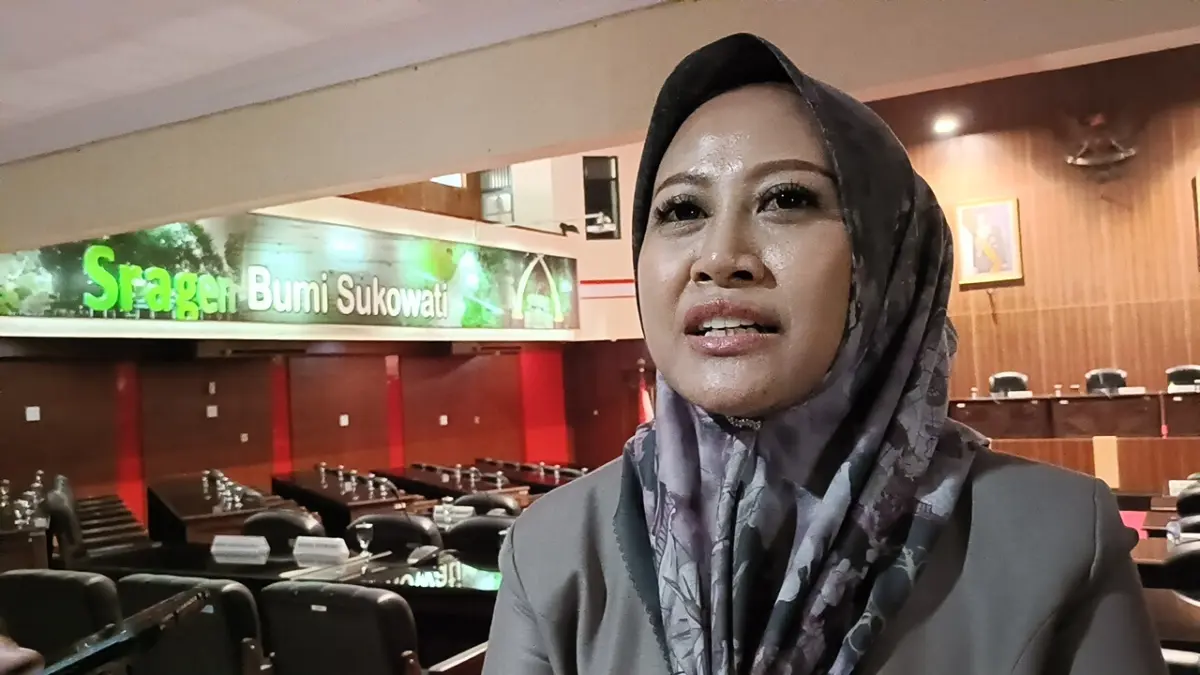Ketua DPC Partai Gerindra Sragen Wahyu Dwi Setyaningrum. (Ahmad Khairudin/Radar Solo)