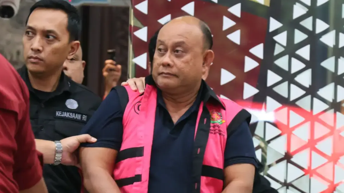 Mantan Kepala BGN Dadan Hindayana resmi ditahan Kejaksaan Agung, Jakarta, Rabu (3/6/2026). (Dery Ridwansah/JawaPos.com)