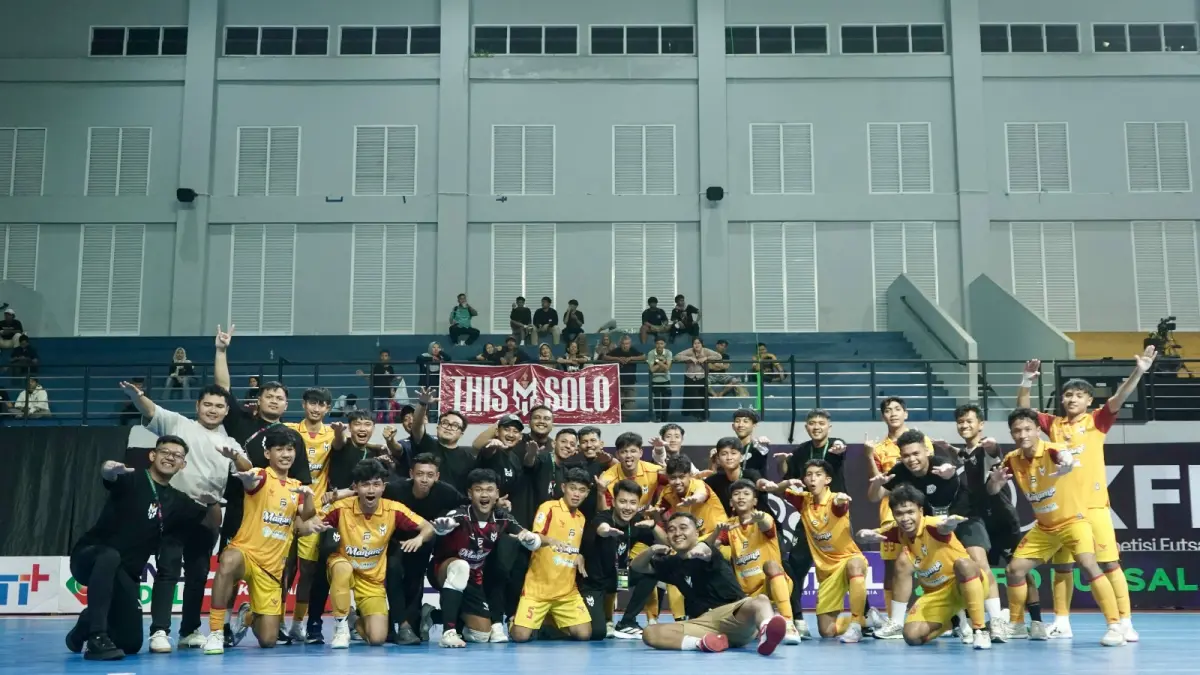 Skuad Maestro Solo FC usai bertanding di ajang  PFL 2 di Sukoharjo. (TIM MEDIA MAESTRO SOLO FC)