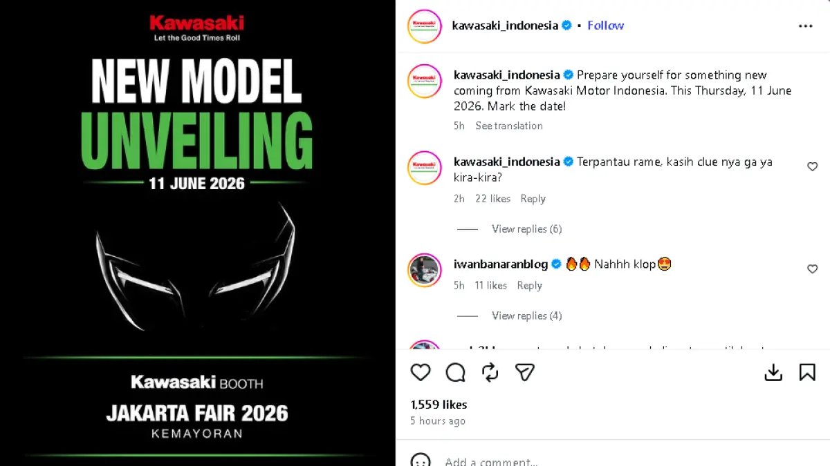 Kawasaki Beri Kode Luncurkan Motor Matic Baru di Indonesia, Desainnya Mirip Brusky 125? (Tangkapan Layar Instagram Kawasaki_Indonesia)