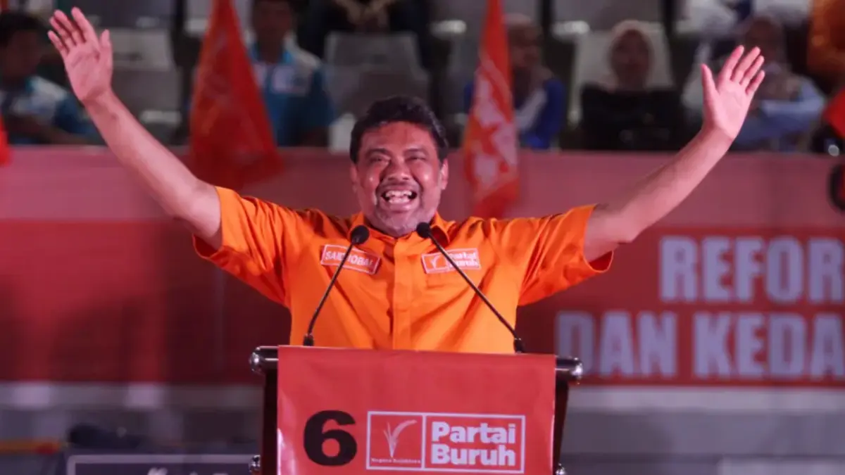 Ketua Umum Partai Buruh Said Iqbal kini resmi dilantik sebagai Penasihat Khusus Presiden bidang Ketenagakerjaan dan Kesejahteraan Buruh. (Dery Ridwansah/JawaPos.com)