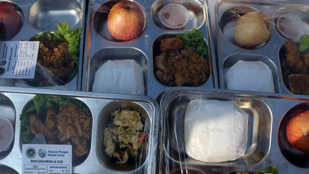 Menu MBG dari salah satu SPPG di Kota Solo. (Arief Budiman/Radar Solo)