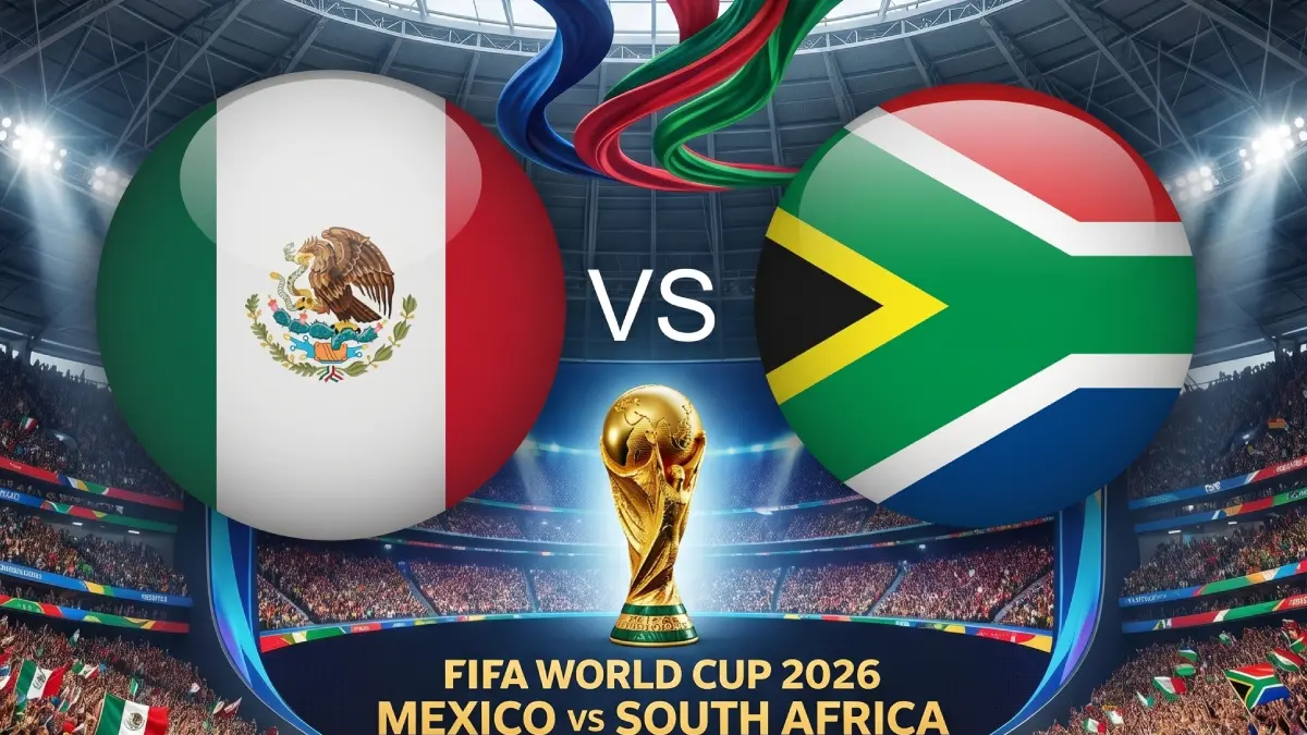 Laga pembuka Piala Dunia 2026 Meksiko vs Afrika Selatan.
