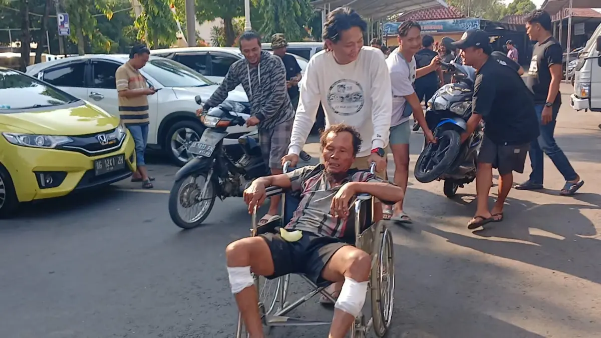 Suparman, pelaku perampokan sadis yang membunuh korbannya seorang anak SD di Jenar, Sragen. (Ahmad Khairudin/Radar Solo)