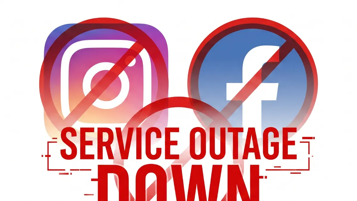 Instagram dan Facebook down.