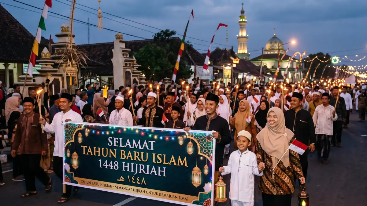 Ilustrasi menyambut Tahun Baru Islam 1 Muharam 1448 H.