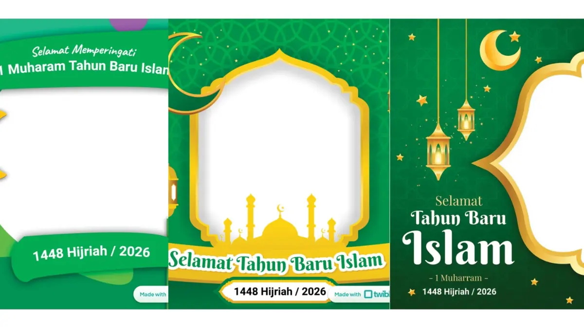 20 Link Twibbon Tahun Baru Islam 1 Muharram 1448 H Paling Lengkap&nbsp; dan Gratis Begini Cara Buatnya (Kolase Twibbonize.com)