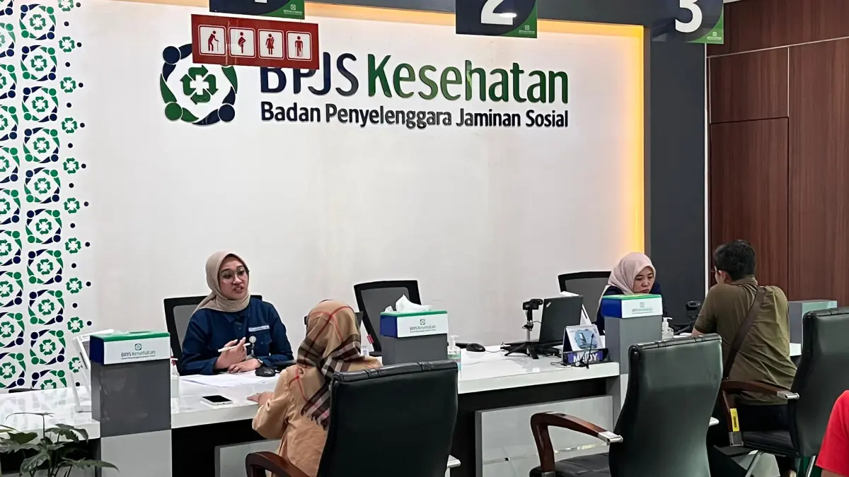 Pelayanan di Kantor BPJS Kesehatan Cabang Boyolali. (ANGGA P/RADAR SOLO)