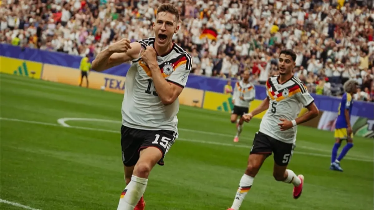 Pemain Timnas Jerman merayakan gol ke gawang Curaçao di Piala Dunia 2026. (instagram: @dfb_team) 
