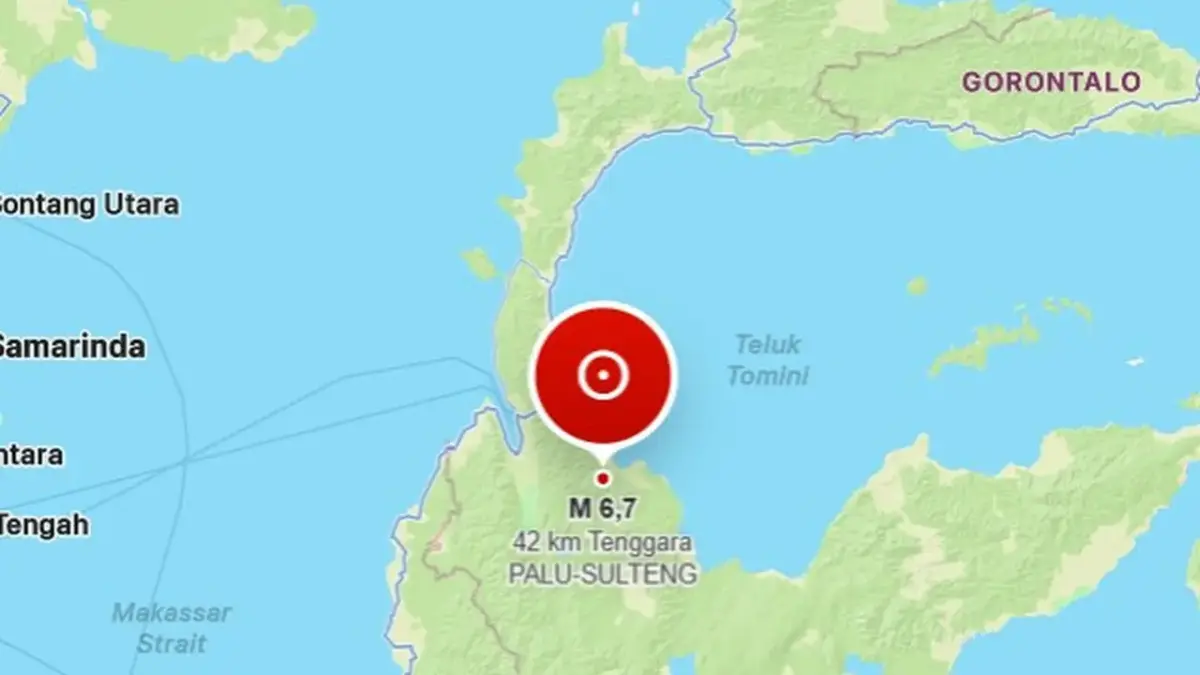Gempa Hari Ini: Guncangan 6,7 SR Hantam Palu,BMKG Pastikan Tak Berpotensi Tsunami