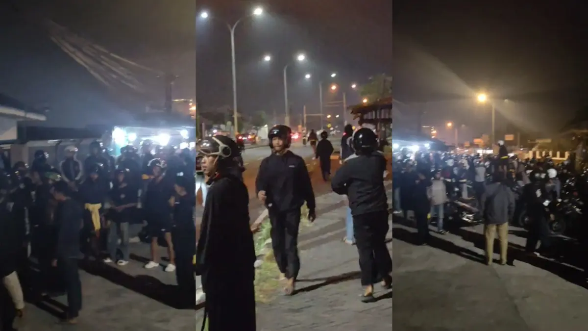 Tangkapan Layar Video Bentrokan Di Banyudono, Rabu (17/6) Dini hari (ISTIMEWA)
