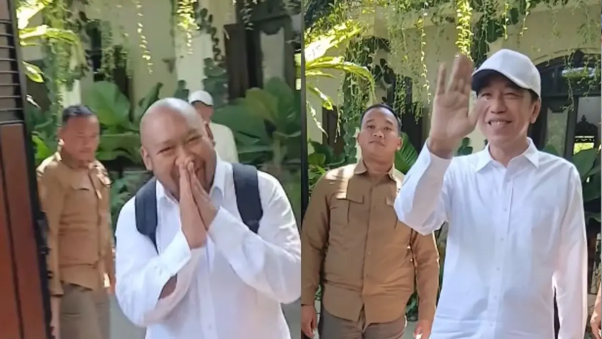 Ragowo Hediprasetyo alias Didit Prabowo usai berkunjung ke kediaman Jokowi di Sumber, Banjarsari, Solo, Kamis (18/6/2026). (Damianus Bram/Radar Solo)