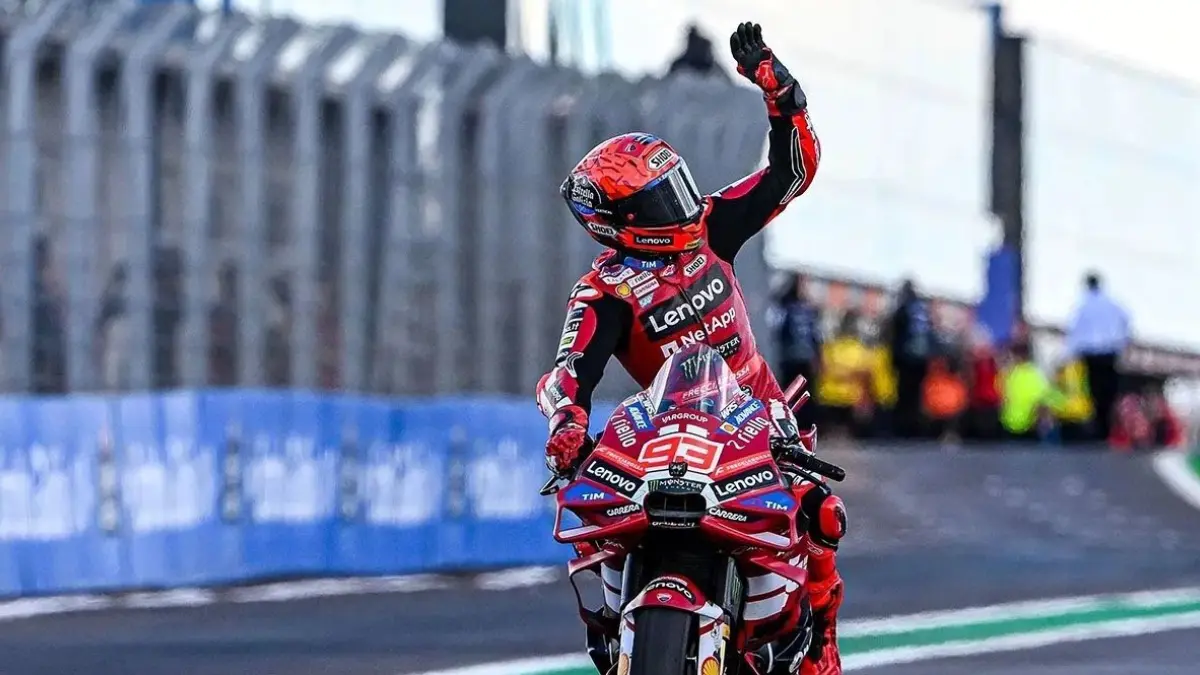 Marc Marquez kian merangkak naik di klasemen MotoGP 2026 usai memenangi balapan utama Sirkuit Brno, Ceko. (ANTARA)