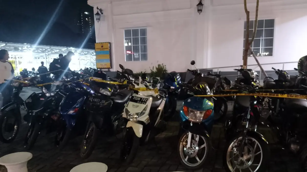 MERESAHKAN: Puluhan kendaraan diamankan Polresta Solo, rata-rata karena pelanggaran gunakan knalpot brong. (ISTIMEWA) 