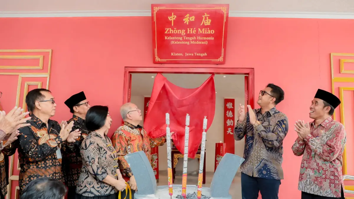 Peresmian Kelenteng Zhong He Miao di Kompleks Grha Bung Karno, Kelurahan Buntalan, Kecamatan Klaten Tengah, Minggu (21/6/2026). (Dokumentasi Bagian Prokopim Setda Klaten)
