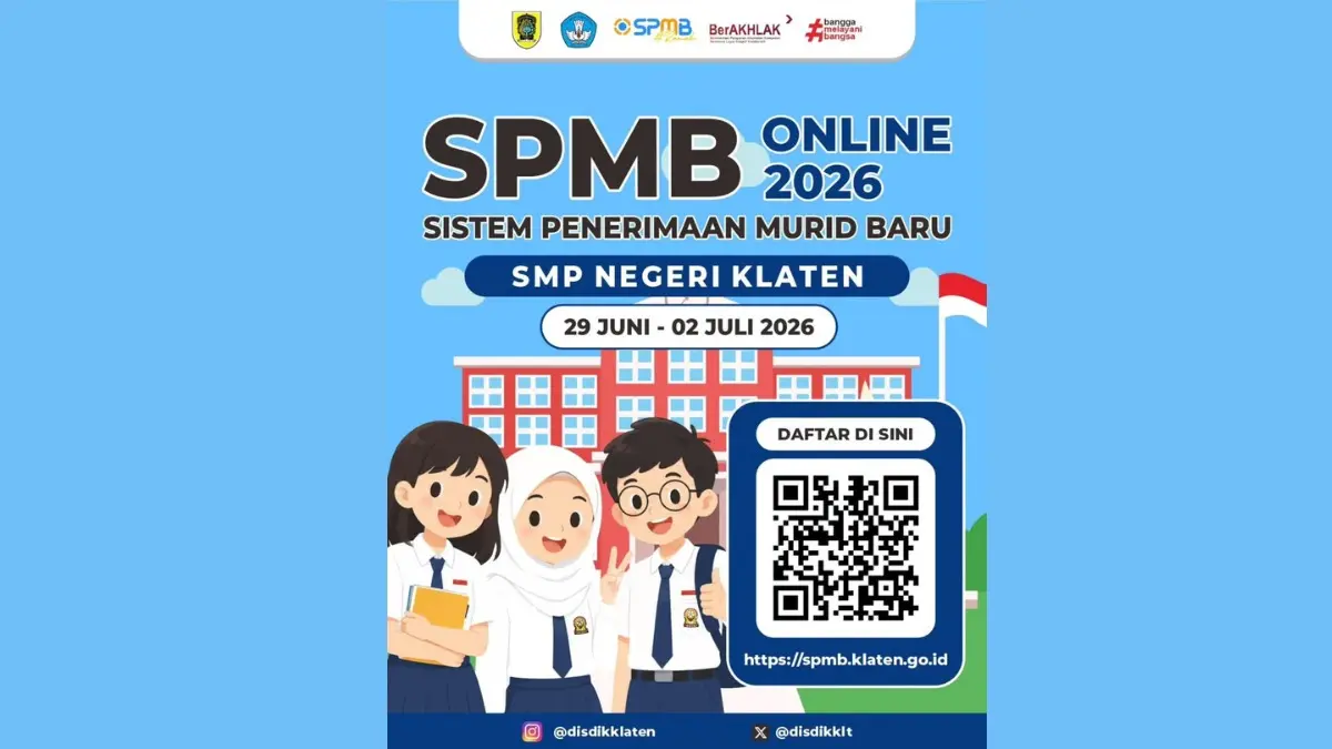 Pengumuman Sistem Penerimaan Murid Baru (SPMB) tahun ajaran 2026/2027. (Dokumentasi Disdik Klaten) 