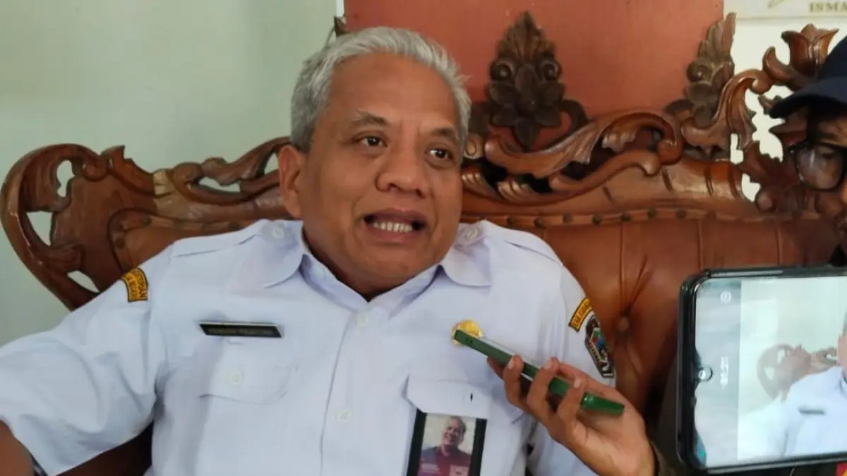 Kepala Disdikbud Kabupaten Karanganyar Hendro Prayitno beberkan evaluasi SPMB. (Rudi Hartono/Radar Solo)