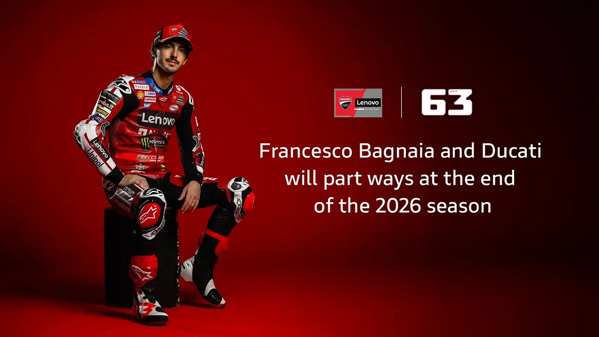 Francesco Bagnaia akan meninggalkan Ducati Lenovo Team setelah musim 2026 berakhir (DucatiCorse)