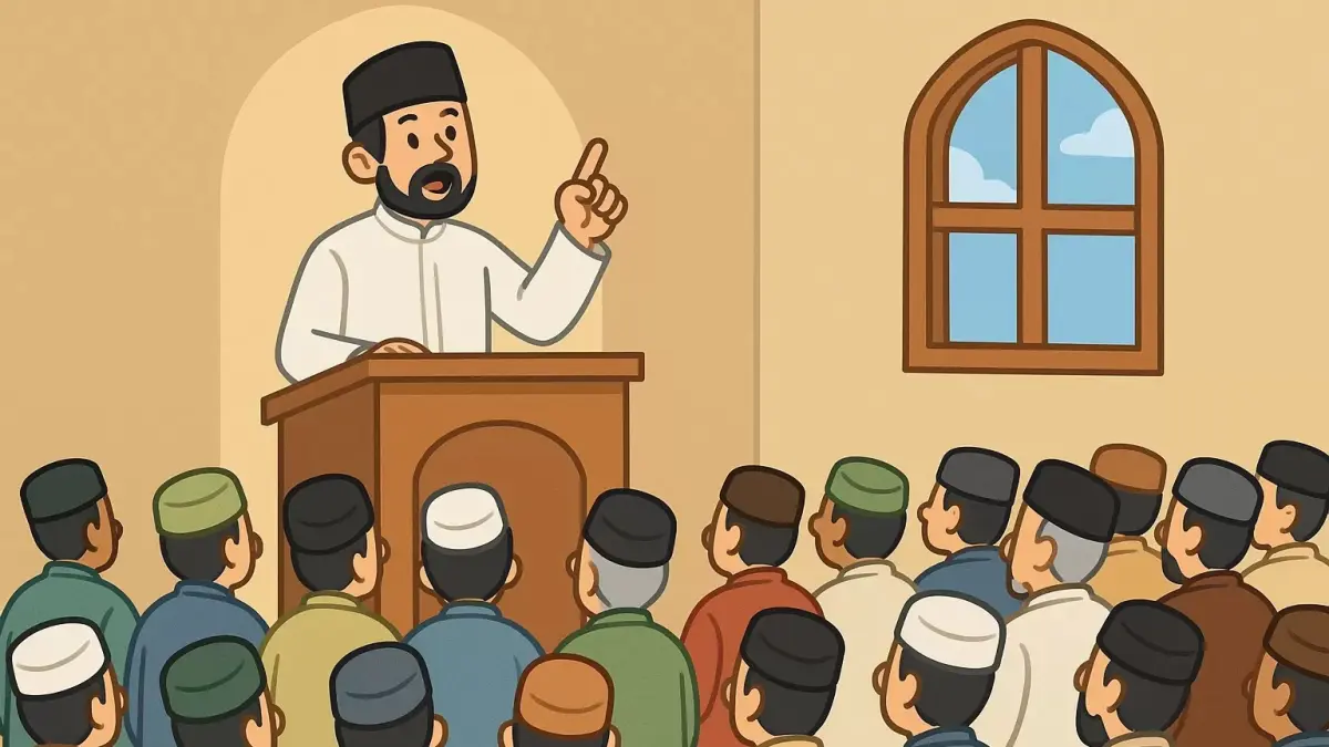 ILUSTRASI. Khutbah Jumat 26 Juni 2026: Bahaya Sifat Tamak dan Pentingnya Menjaga Hati (GEMINI AI)