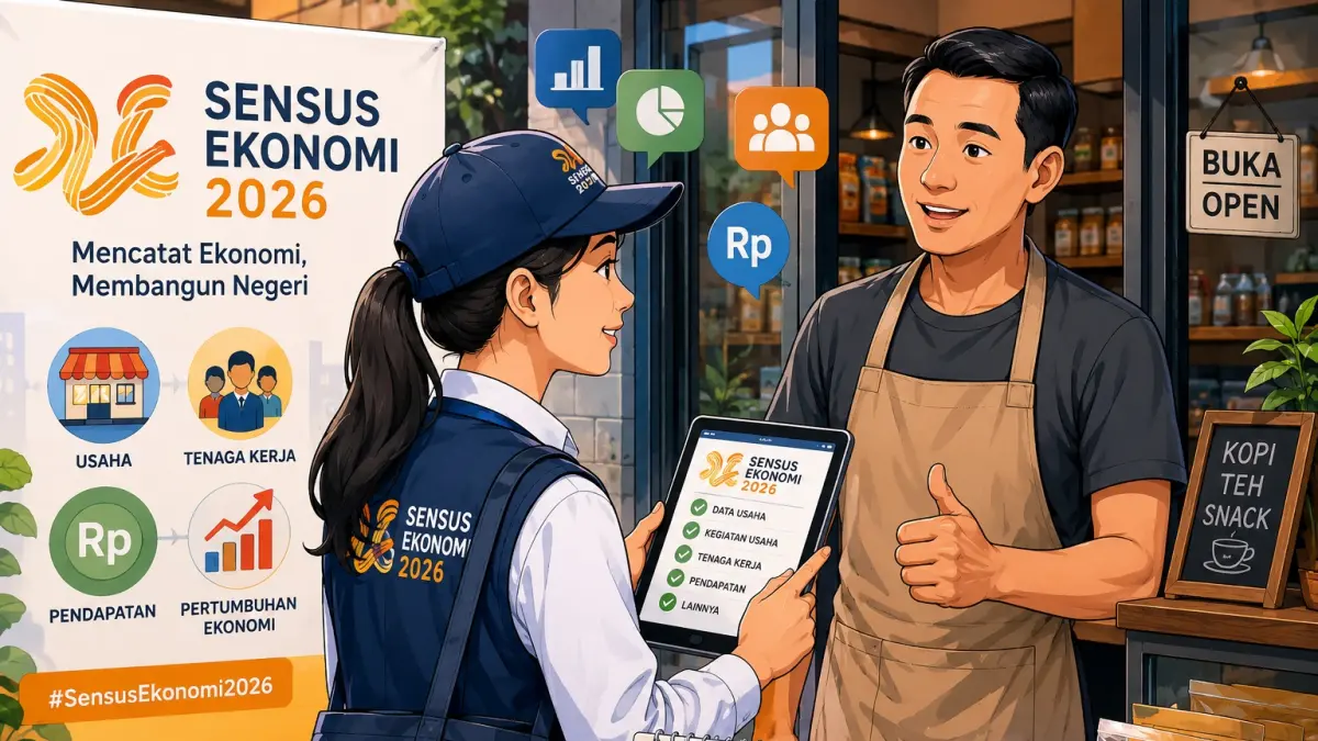 Ilustrasi sensus ekonomi AI/ChatGPT