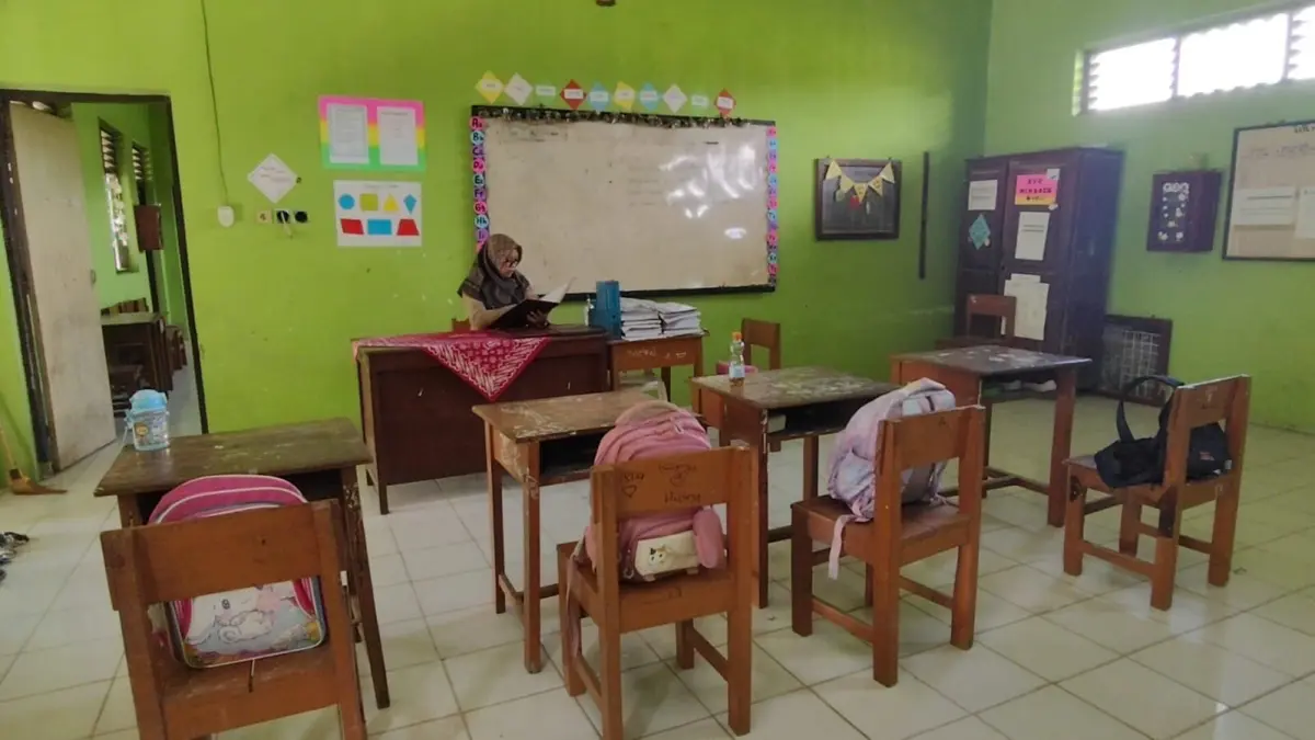 Kondisi salah satu SD Negeri di Kecamatan Banyudono, Boyolali yang kekurangan murid. (Abdul Khofid/Radar Solo)