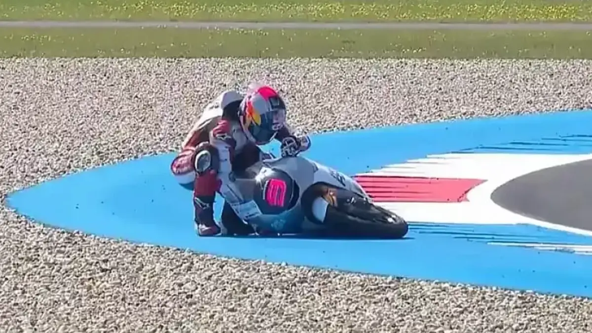 Gagal Finis di Moto3 Belanda 2026, Veda Ega Pratama Tetap Petik Pelajaran Usai Crash (Honda Team Asia)